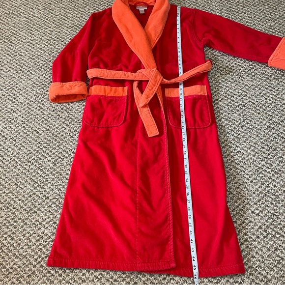 Vintage Intimate Essentials Oversized Heavy Turkish Cotton Bath Robe - Orange - Picture 8 of 11